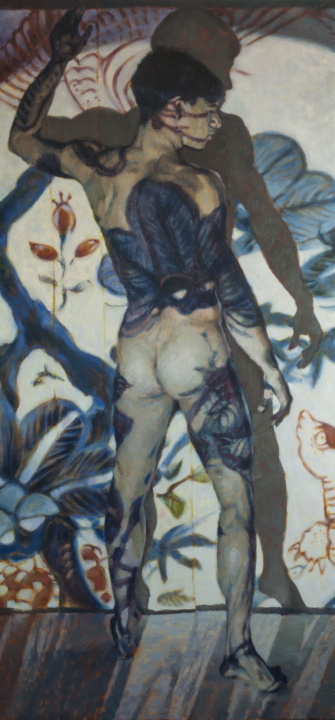blue series nude man