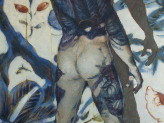blue series nude man